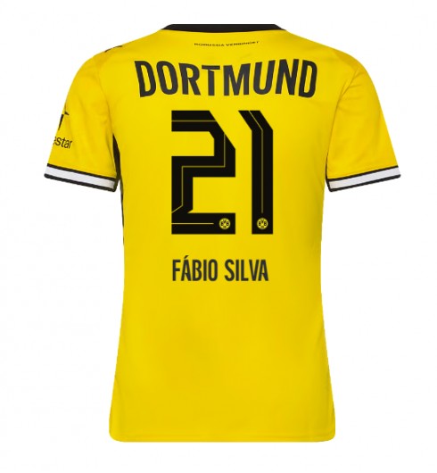 Borussia Dortmund Fabio Silva #21 Domácí Dres pro Dámské 2026-27 Krátký Rukáv Borussia Dortmund Fabio Silva #21 Domácí Dres pro Dámské 2026-27 Krátký Rukáv